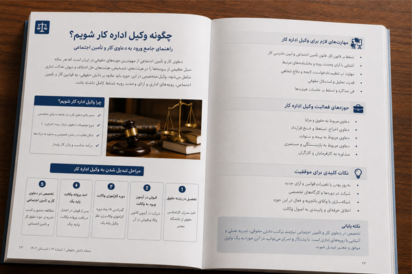 چگونه وکیل اداره کار شویم