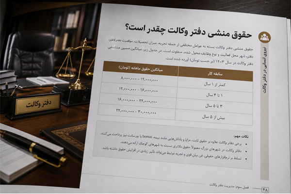 حقوق منشی دفتر وکالت چقدر است
